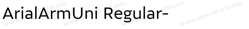 ArialArmUni Regular字体转换